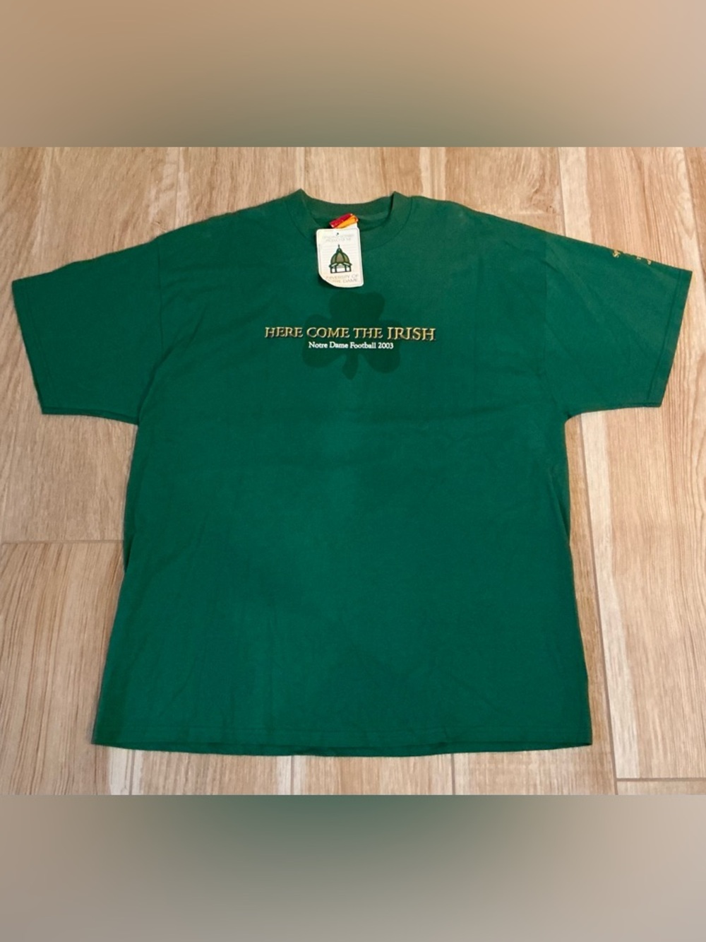 Notre Dame Vintage Fighting Irish Football 2003 Here Come The Irish Shirt